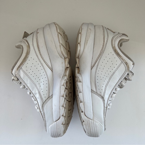 Fila Disruptor 2 White Leather Chunky Platform Sneakers Size 7.5 - Picture 5 of 8